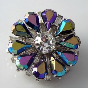 Coro Iridescent Rhinestone Brooch